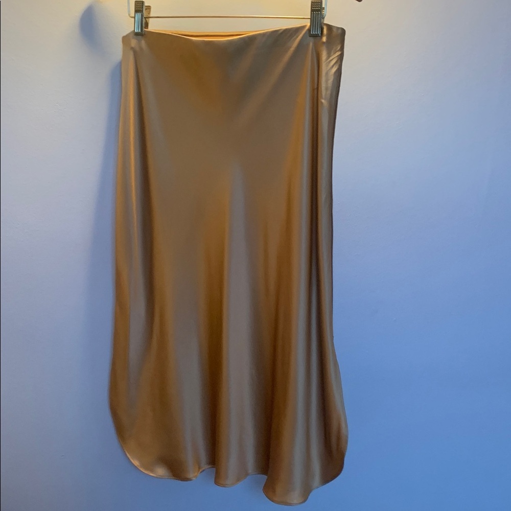 Banana Republic Satin Midi Skirt in Brown - Picture 3 of 3